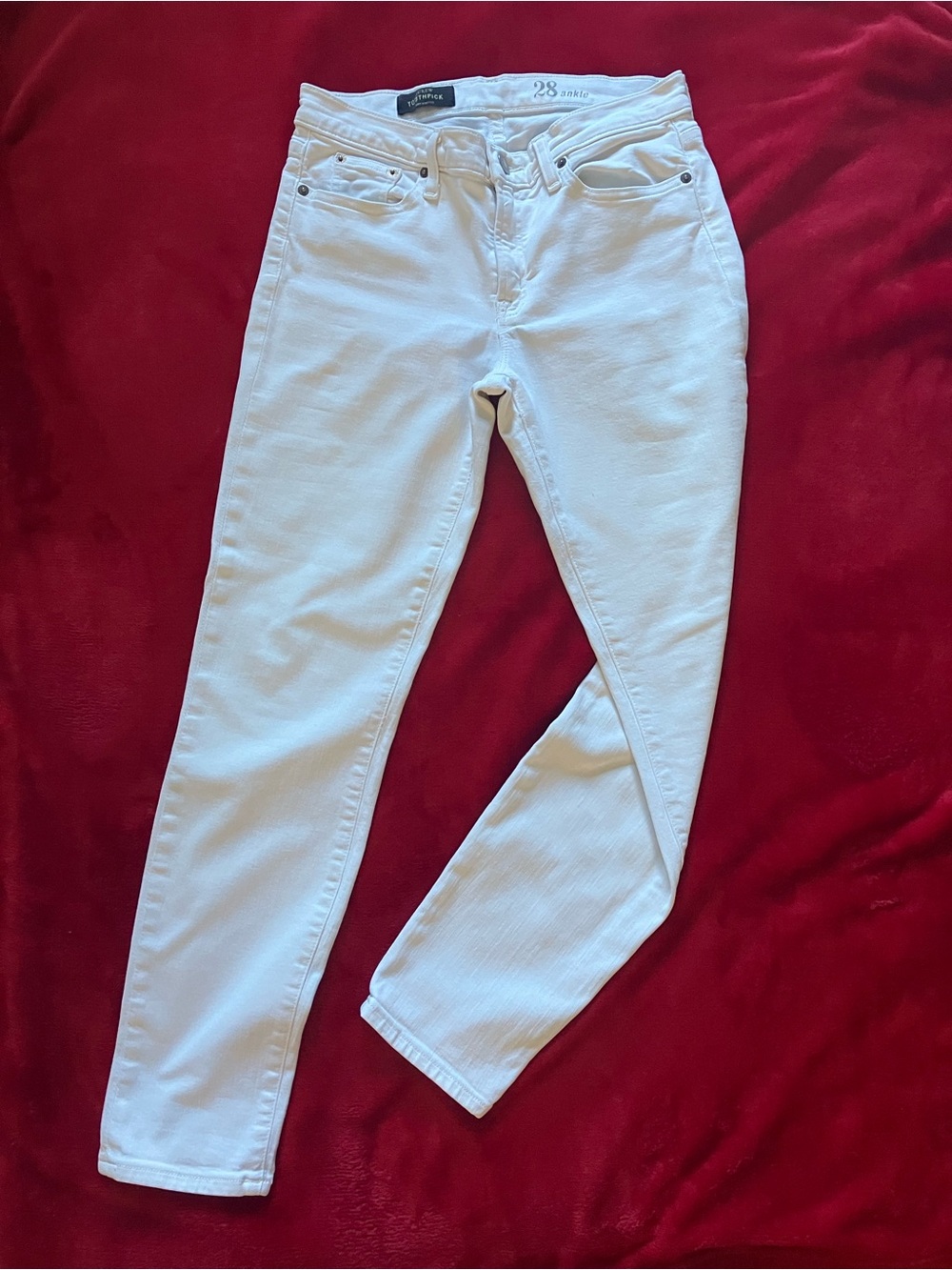 J. Crew Off White Toothpick Jeans
